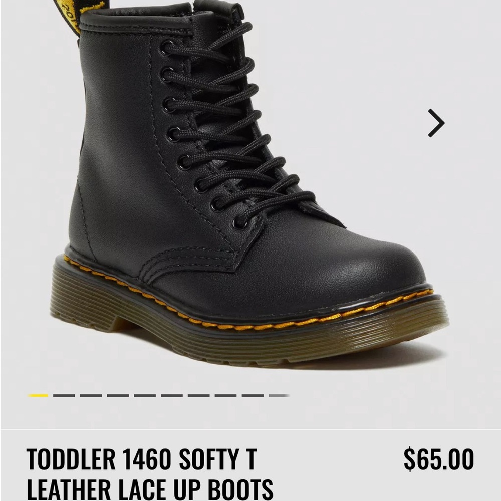 Dr Martens Lace up Boots, Toddler 7, Black